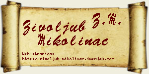 Živoljub Mikolinac vizit kartica